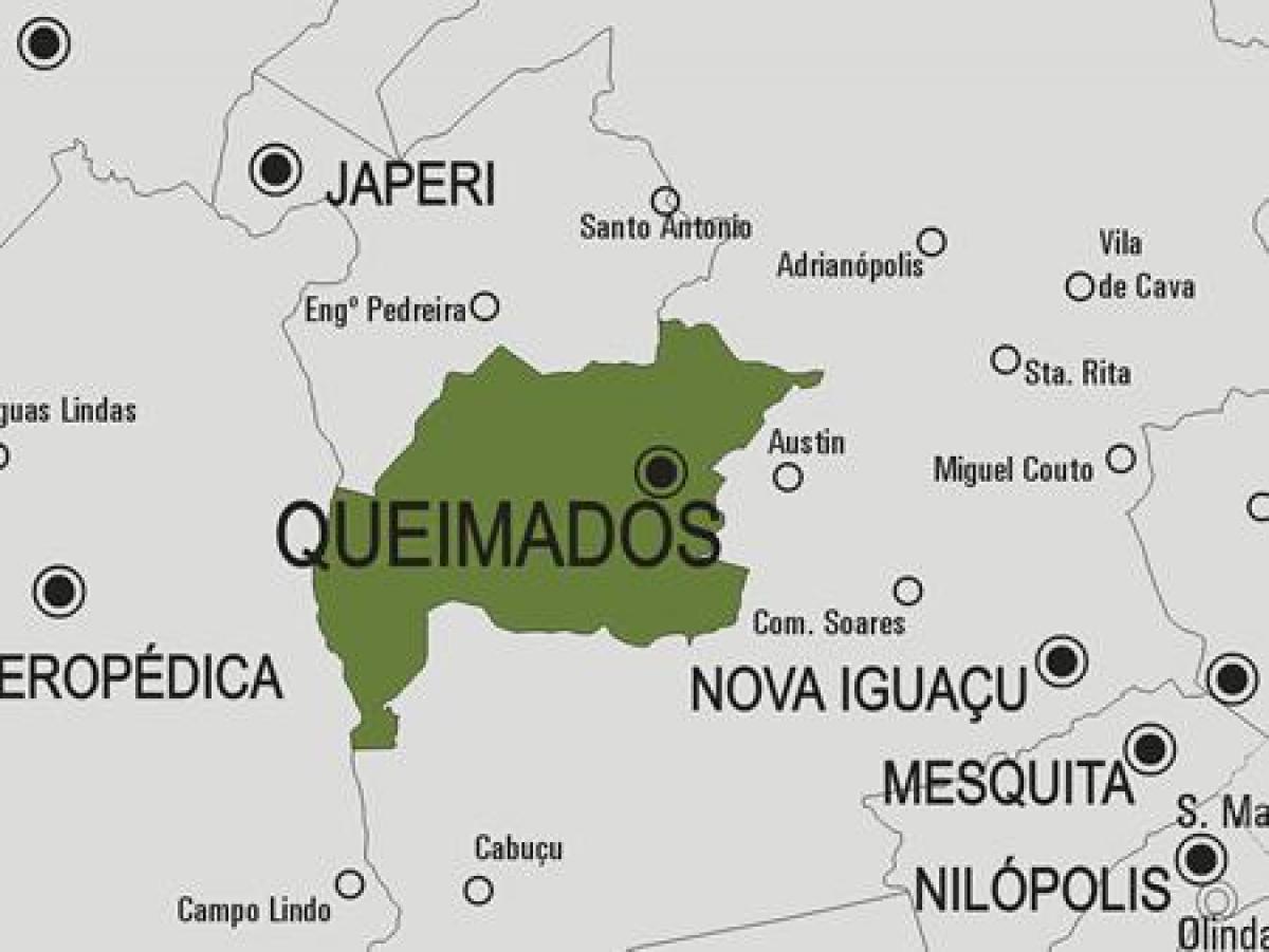 Queimados Belediyesi haritası