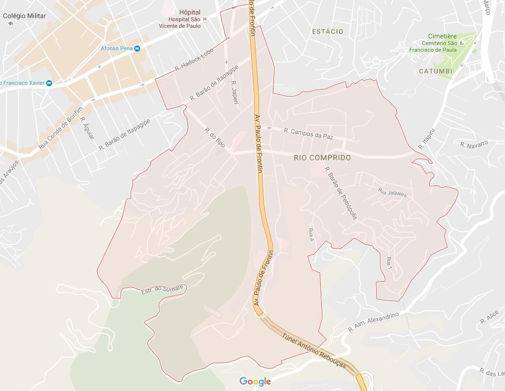 Rio Comprido haritası