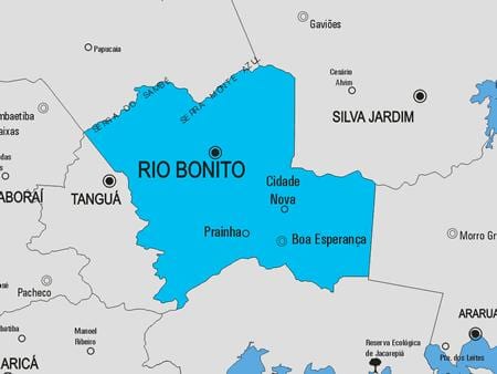 Rio das Flores Belediyesi haritası
