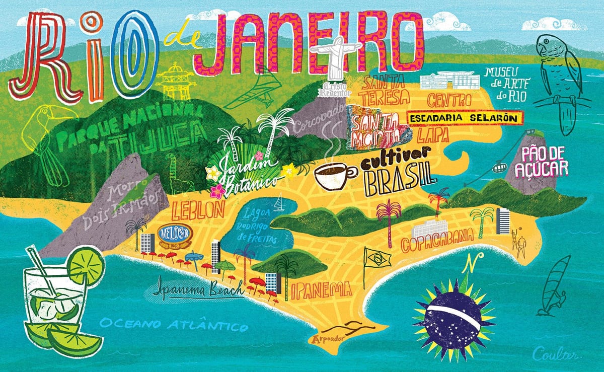 Rio de Janeiro duvar kağıdı harita