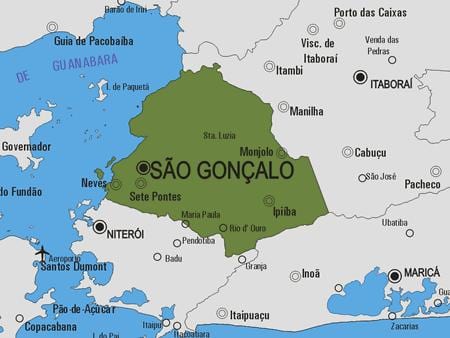 São Gonçalo Belediyesi haritası