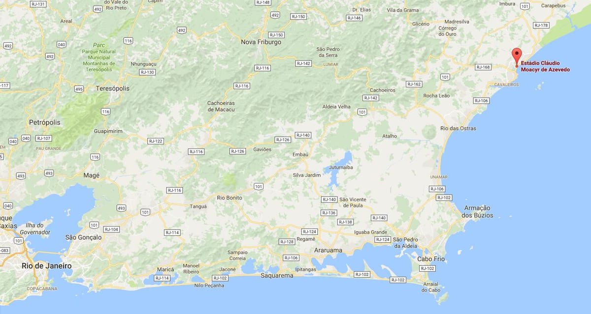 Stadyum haritası Cláudio Moacyr de Azevedo