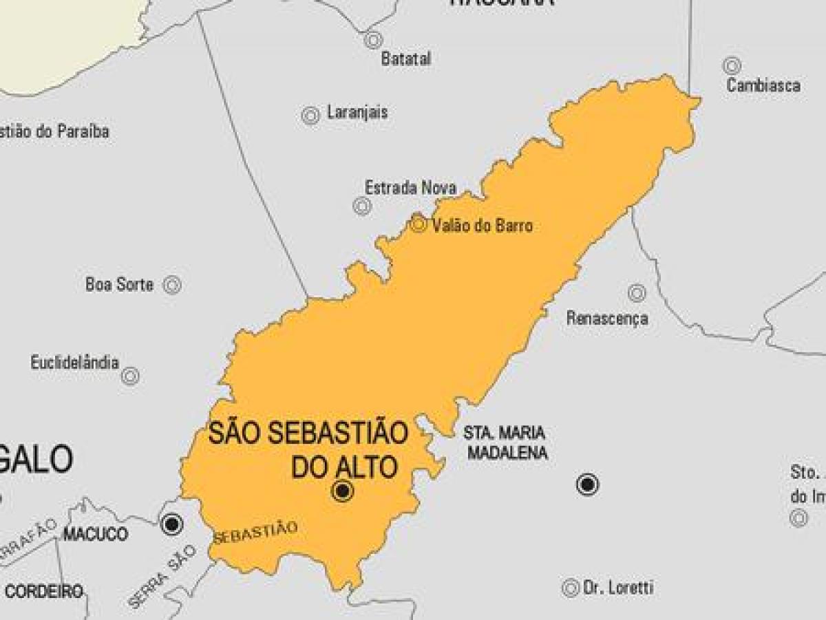 São Sebastião do Alto Belediyesi haritası