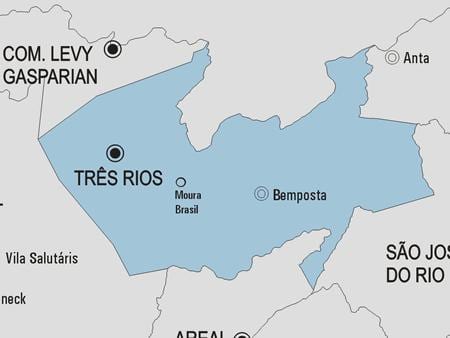 Três Rios Belediyesi haritası