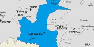 Barra Mansa Belediyesi haritası