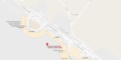 Galeão havaalanına haritası