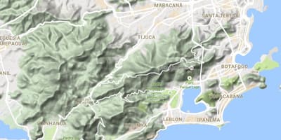 Kabartma harita Rio de Janeiro