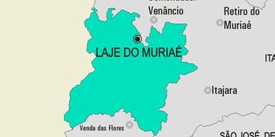 Laje do Muriaé Belediyesi haritası