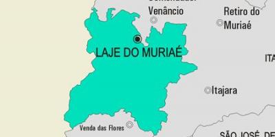 Laje do Muriaé Belediyesi haritası
