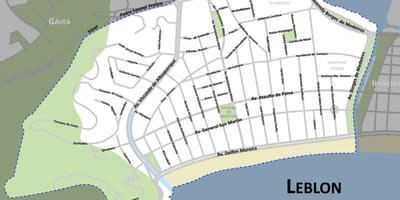Leblon Plajı haritası