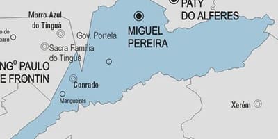 Miguel Pereira Belediyesi haritası