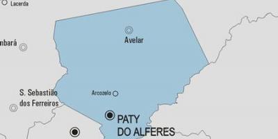 Paty do Alferes Belediyesi haritası