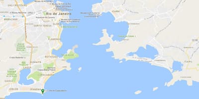 Plaj Diabo haritası