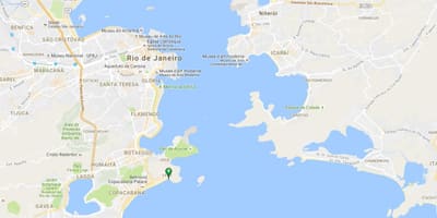 Plaj Leme haritası