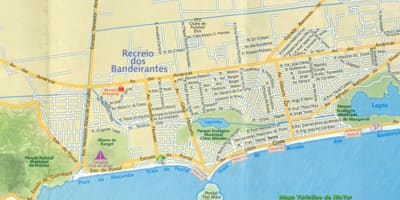 Recreio beach haritası