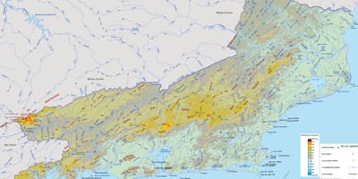 Rio de Janeiro kabartma harita devlet