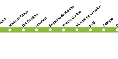 Rio de Janeiro metro haritası - 2 Hattı (yeşil)
