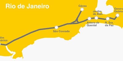 4 Rio de Janeiro metro haritası - Line