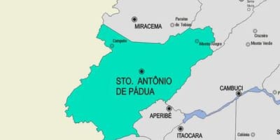 Santo haritası Antônio de Pádua Belediyesi