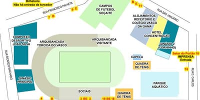 Stadyum São Januário haritası