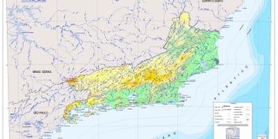 Topografik Rio de Janeiro haritası